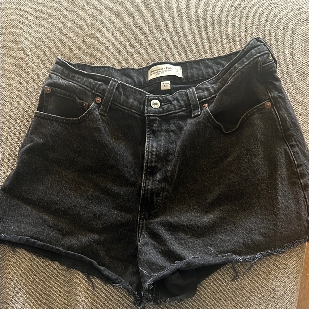 Black Denim Women's Shorts